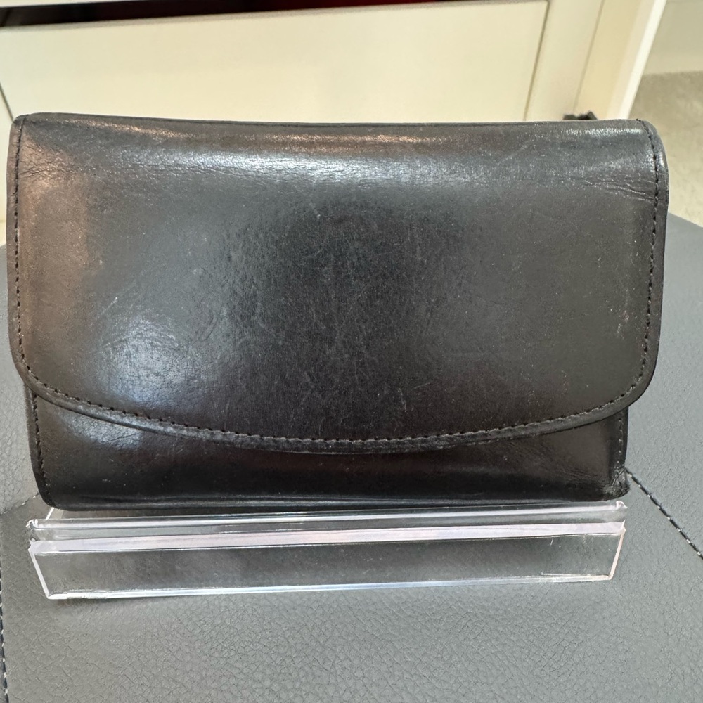 Elegant Black Leather Clutch